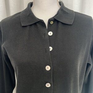 #Designer #CathyDaniels KnitSweater CottonSizeMedium IridescentPearlShellButtons